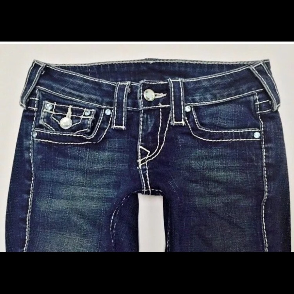 TRUE RELIGION DISCO BILLY BIG T JEANS SWAROVSKI 24