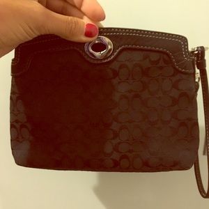 Black authentic Coach wristlet