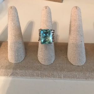 Silpada Aqua glass ring