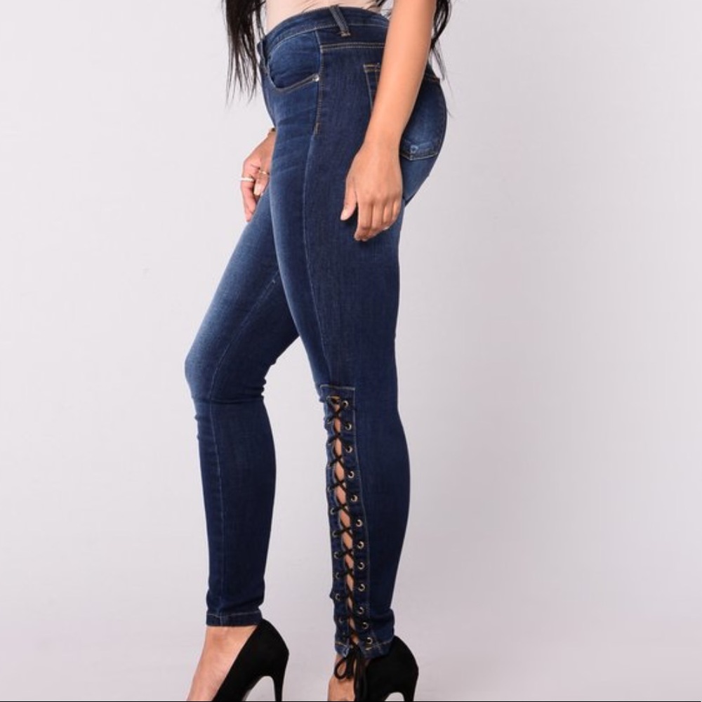 Side Tie Jeans