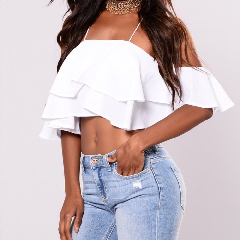 White Double Layer Top