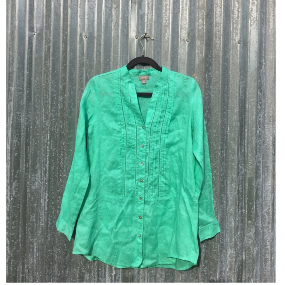 🍍J.Jill long sleeve linen tunic,sz small,NWOT🍍