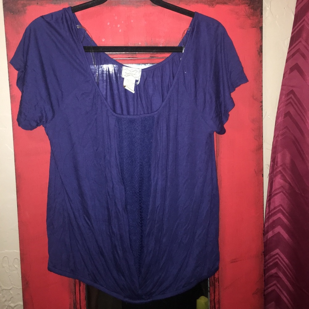 Eyelash top navy size large