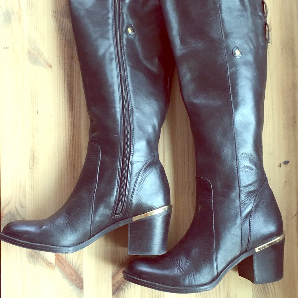 FRANCO SARTO Black Leather Boots