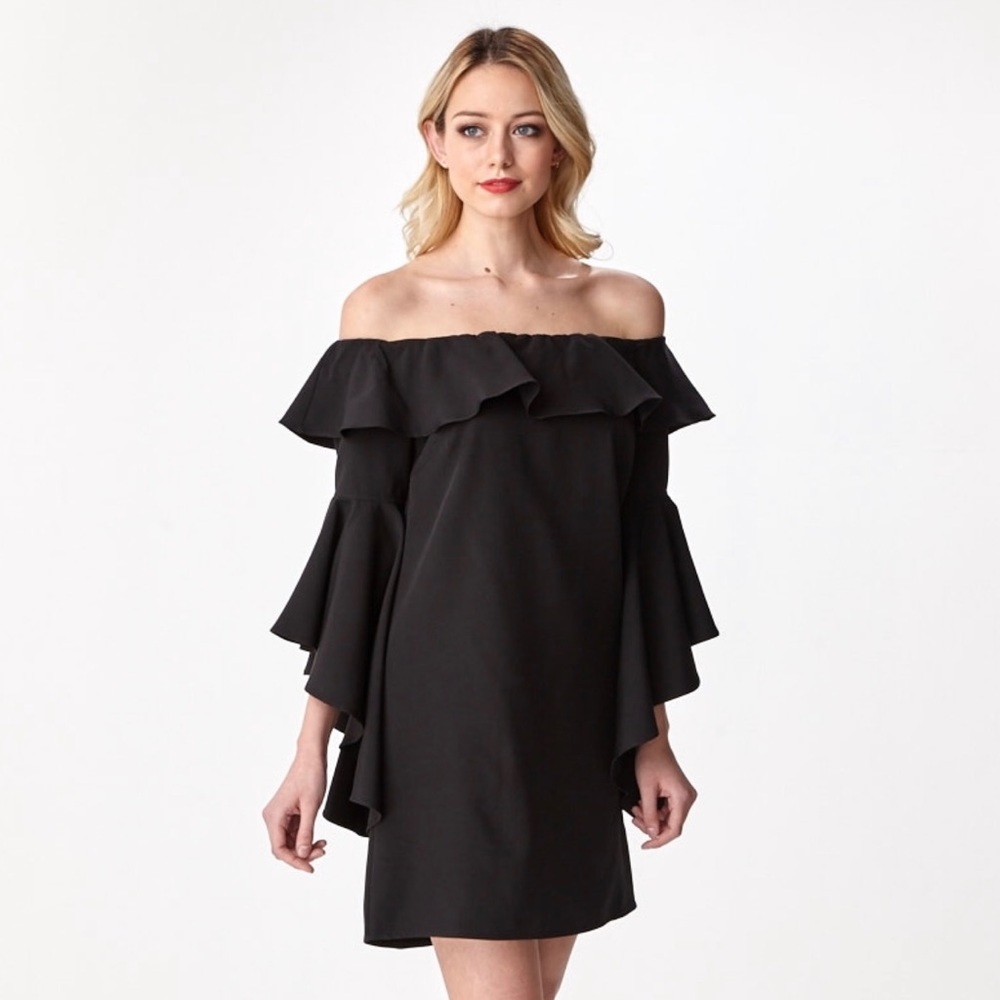 New Black Off Shoulder Dress