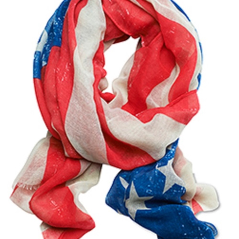 Old Glory Scarf Americana USA Patriotic Red White