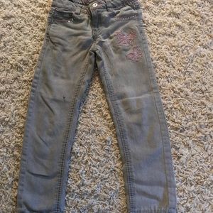 Girls grey skinny jeans size 5