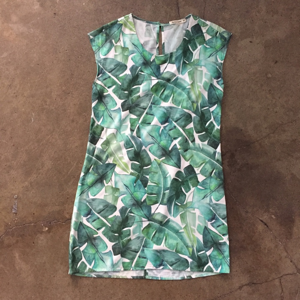 Marine Layer Palm Print Dress