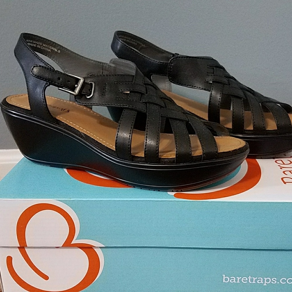 Baretraps Wedge Sandals Black