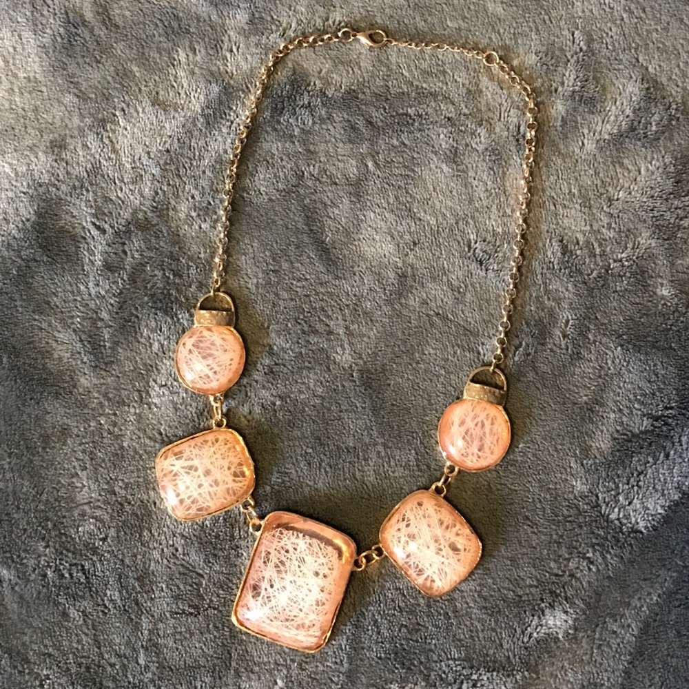 Blush/light pink and gold necklace