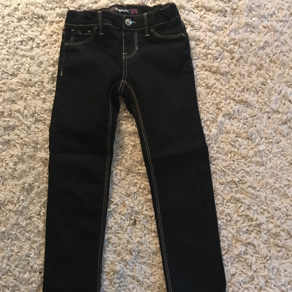 Girls super skinny dark blue jeans