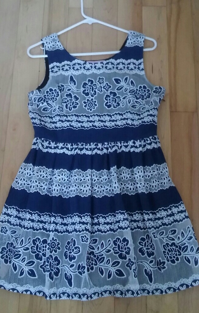 Blue and White Dress