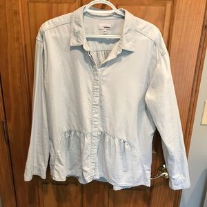 Hi/lo denim shirt NWOT