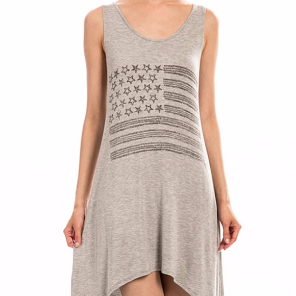 Dresses & Skirts - American Flag Printed Back Ribbon Detail Dress