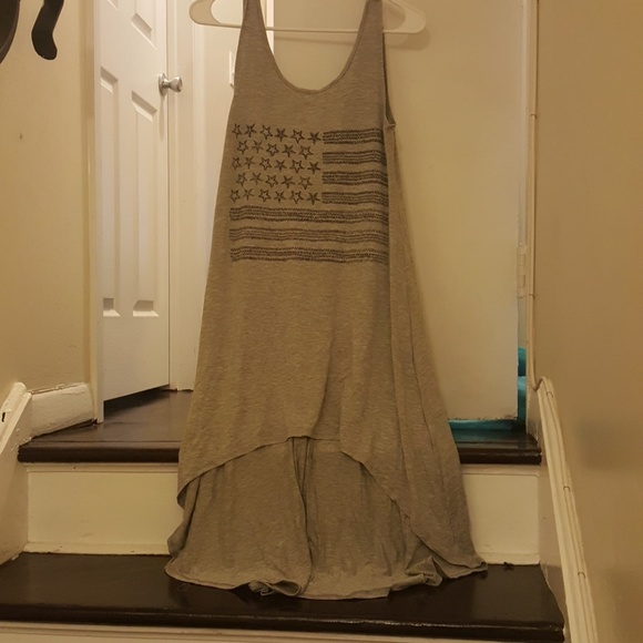 American Flag Printed Back Ribbon Detail Dress - Picture 5 of 7