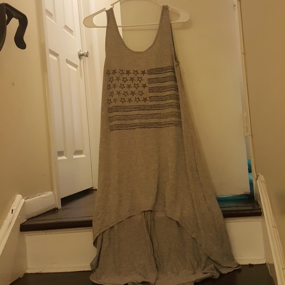 American Flag Printed Back Ribbon Detail Dress - Picture 6 of 7