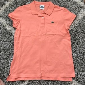 Lacoste size 46 peach polo