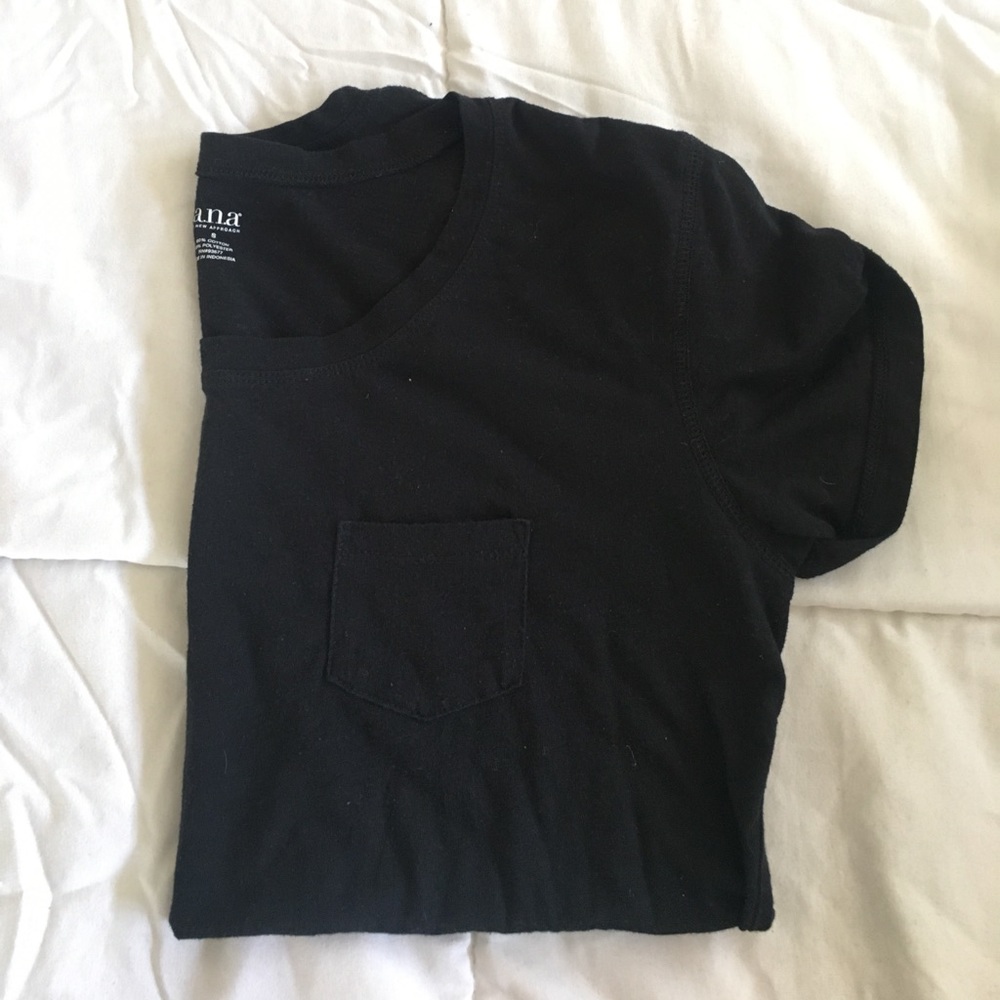 Over sized black t -shirt.