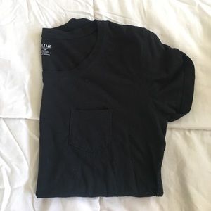 Over sized black t -shirt.