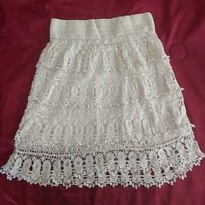 White Pattern Skirt