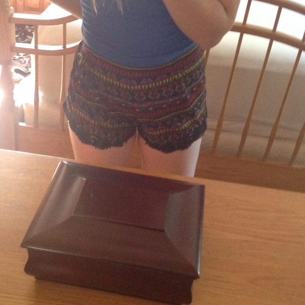 Aztec print cute summer shorts