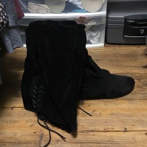 Over the knee velvet boots blk 9