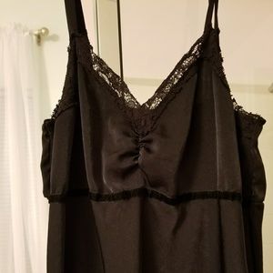 Torrid Black Lace and Satin Slip Dress