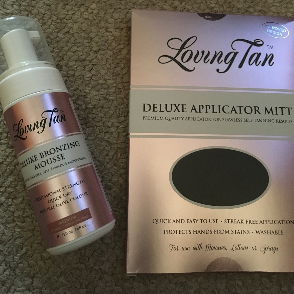 Loving tan self tanner & mitt