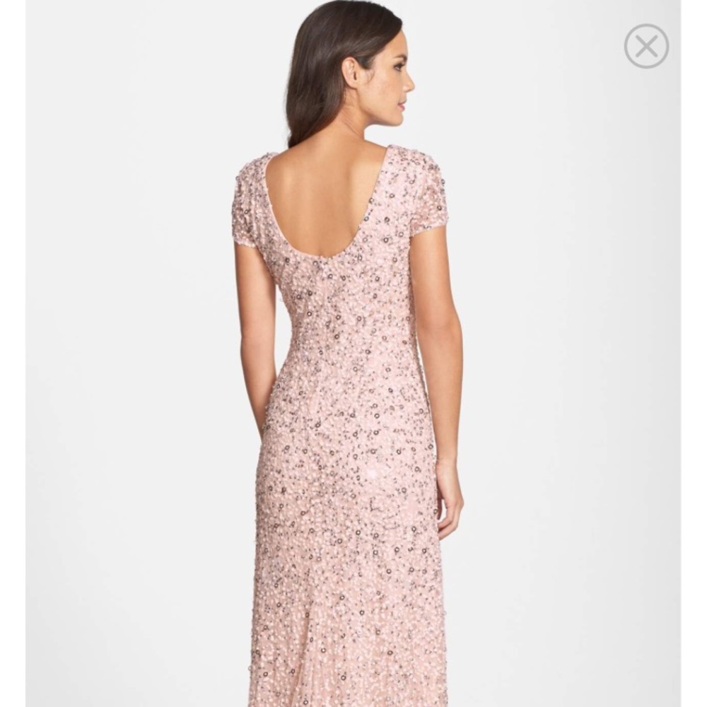 Adrianna Papell Pink Sequin Gown