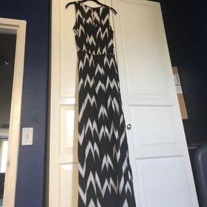Black and white chevron maxi
