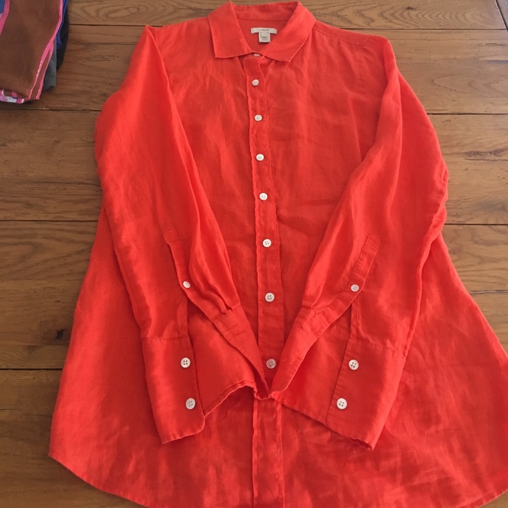 Jcrew Linen Button Down - image 1