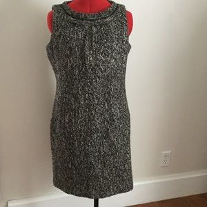 Black and white Talbots boucle dress