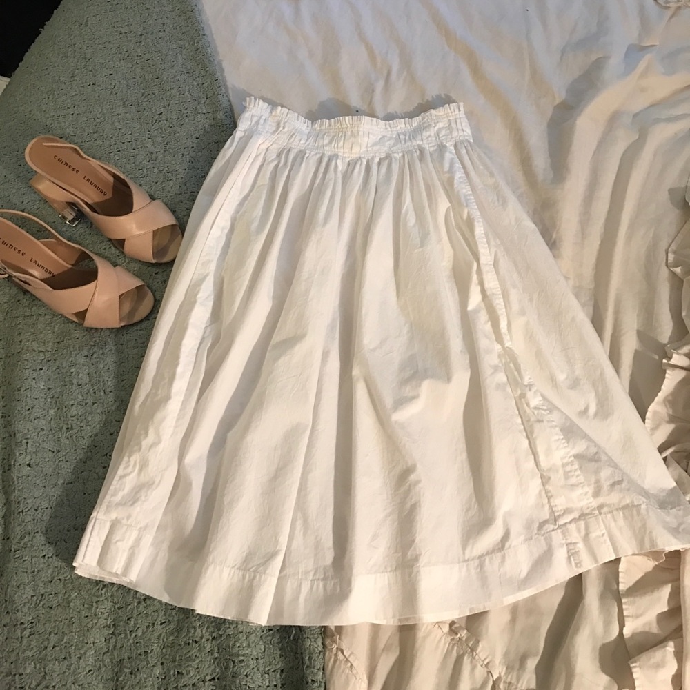 APIECE APART PLEATED KNEE-LENGTH SKIRT
