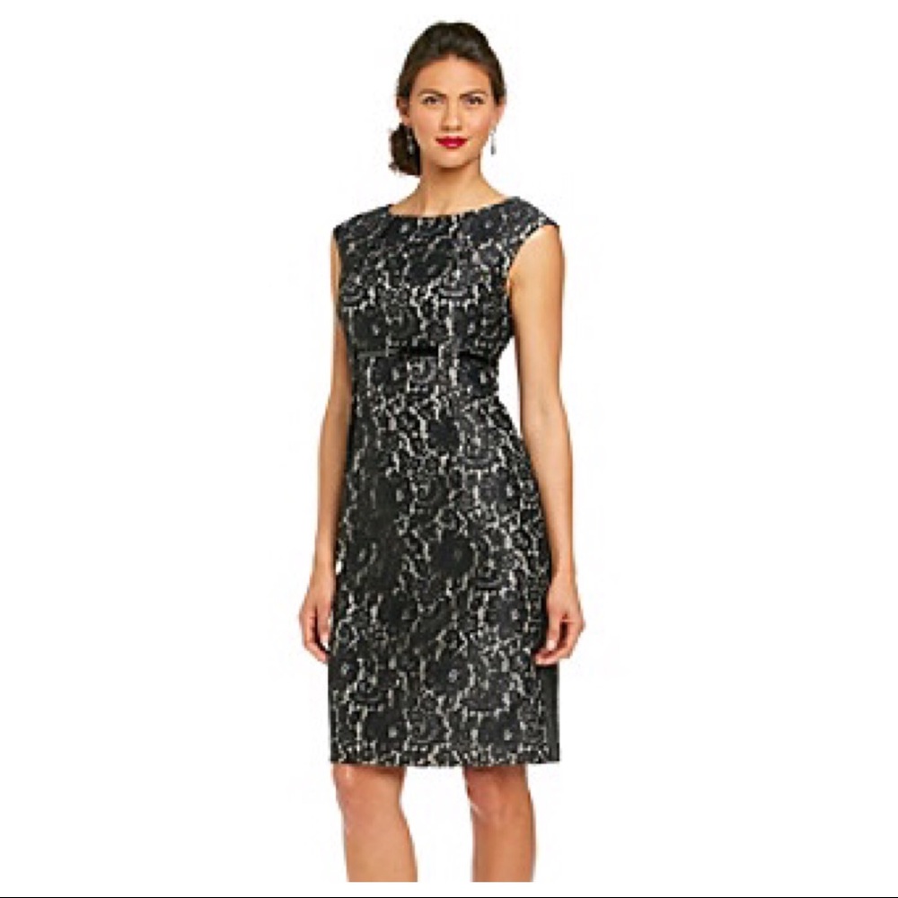 NWOT Calvin Klein Lace Sheath Dress - Size 6 - Picture 2 of 7