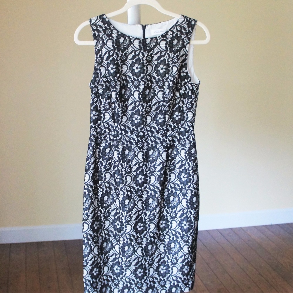 NWOT Calvin Klein Lace Sheath Dress - Size 6
