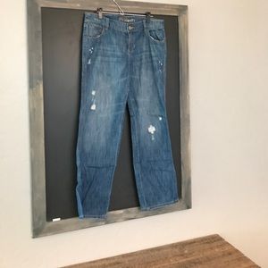 New York & Company Distressed Boyfriend Jeans