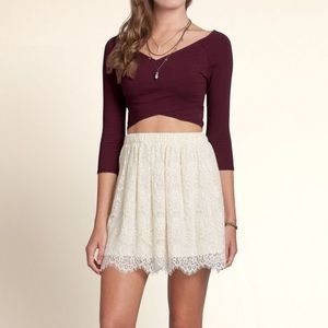 Hollister wrap crop top XS