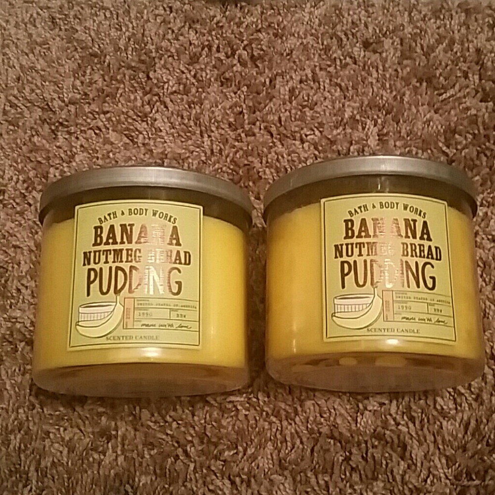 Banana Nutmeg Bread pudding candles