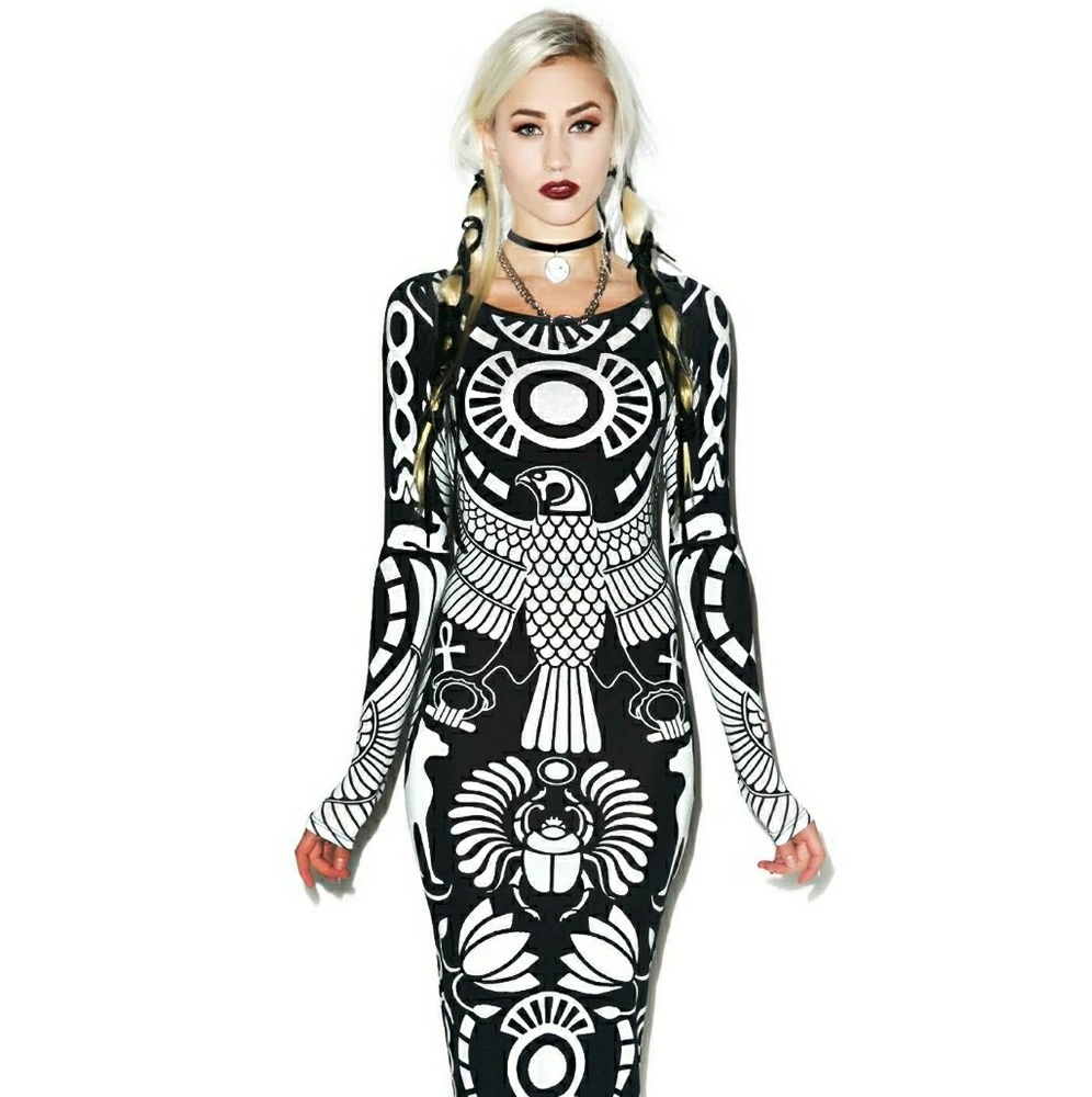 Killstar L/S Vulture Maxi Dress
