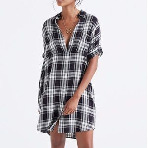 NEW! Madewell Courier Shirtdress in Gordon Plaid