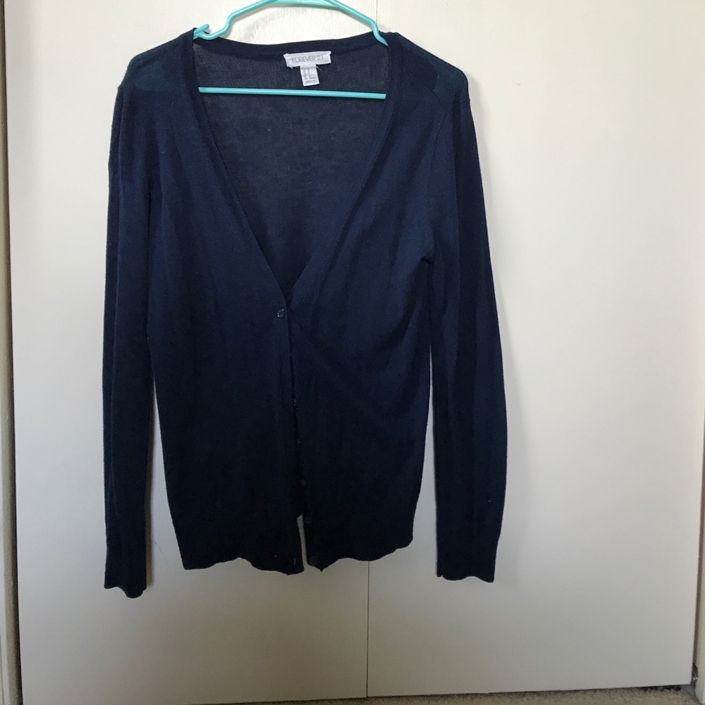Navy cardigan