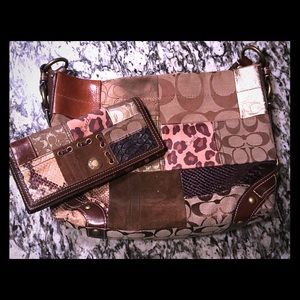 Coach handbag with matching wallet