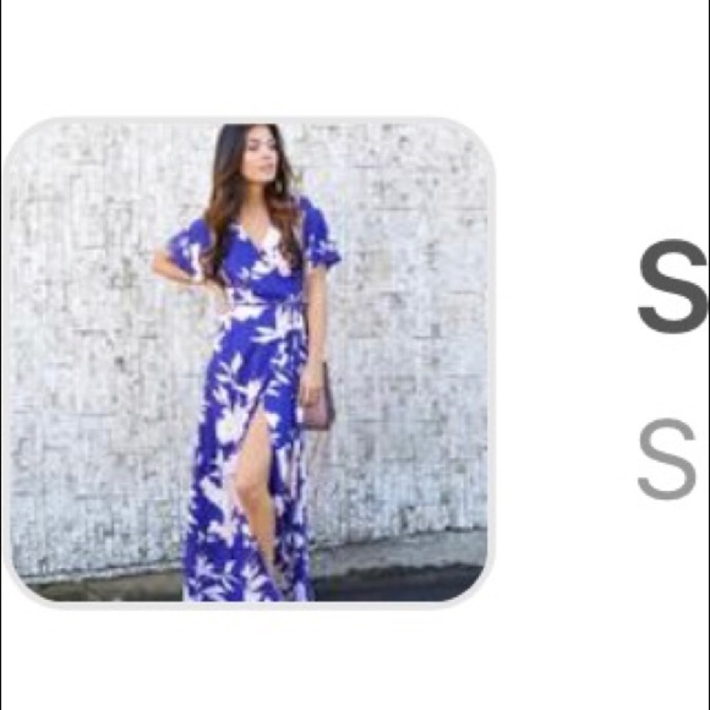 BRAND NEW! Blue Floral Wrap Dress