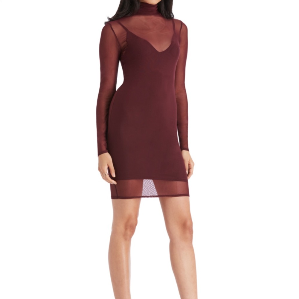 Nicki Minaj sheer turtle neck dress