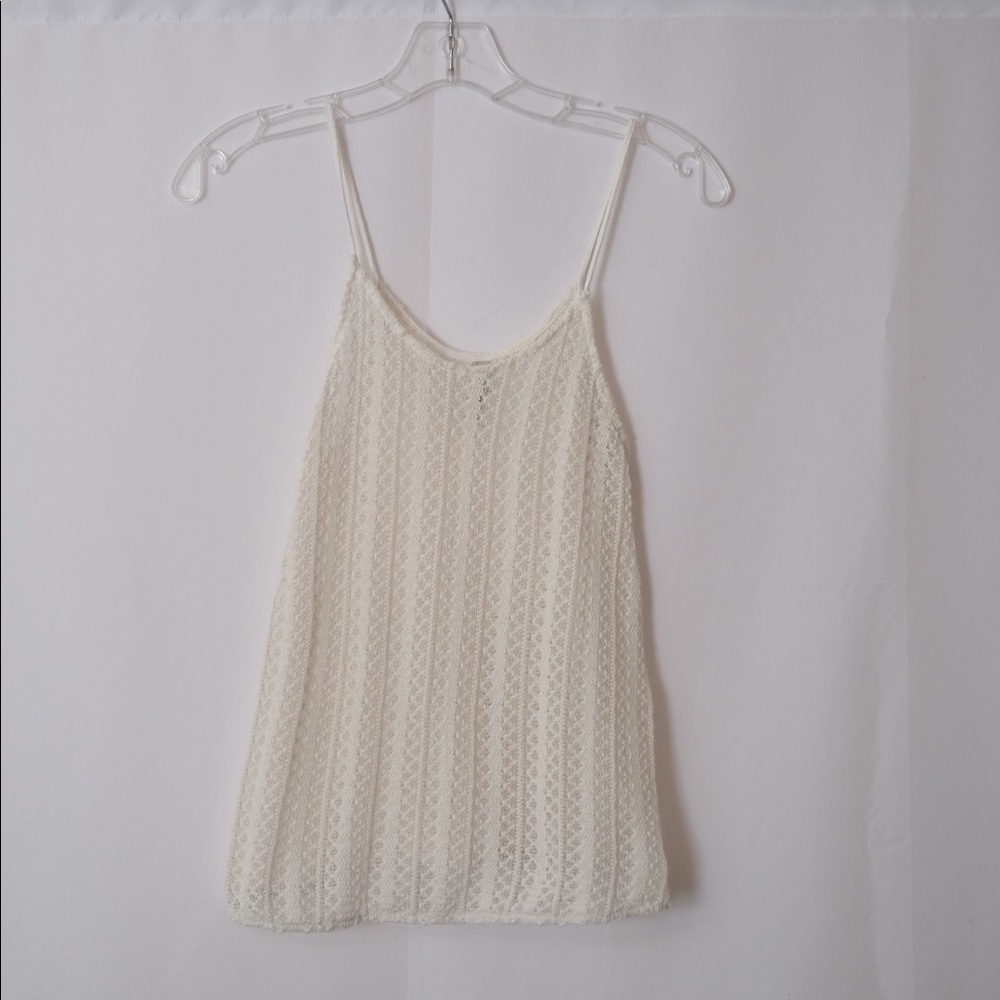 Crocheted cream tank