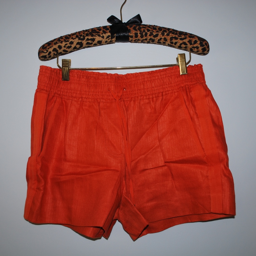 J. Crew Linen elastic waist shorts