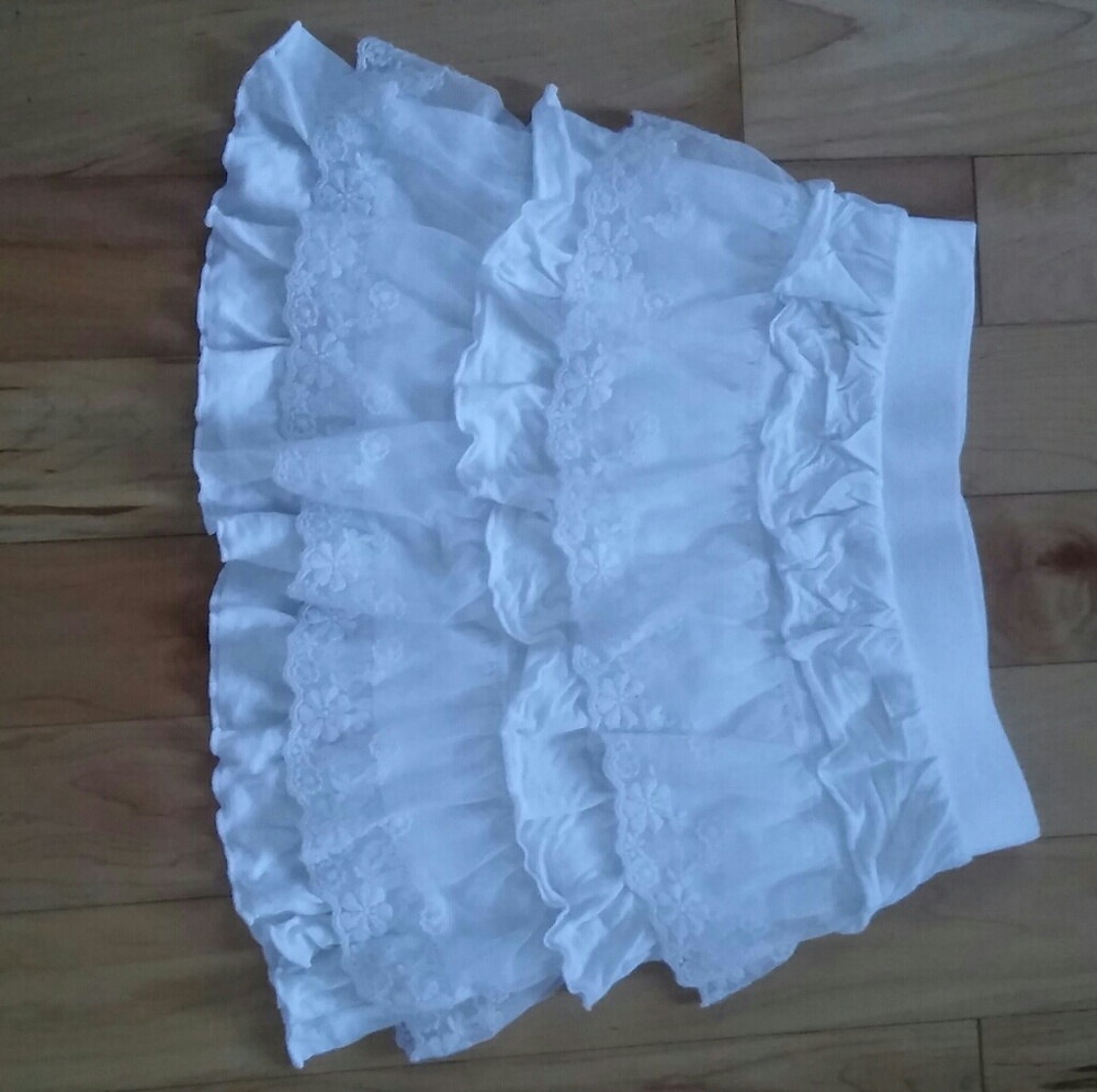 White Lace Flower Skirt