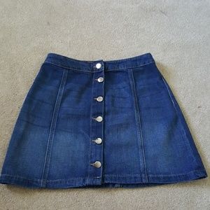 Button up jean skirt
