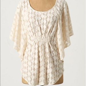Anthropologie Small White Lace Top