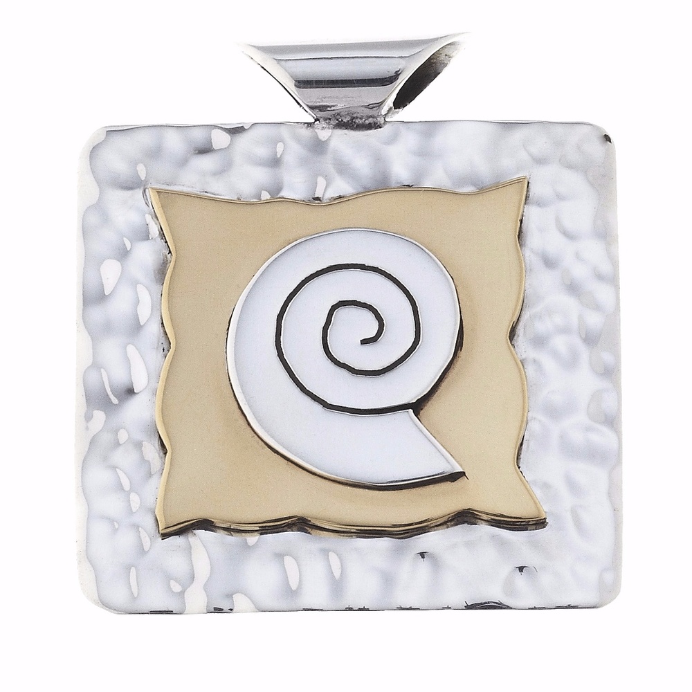 Sea Shell Swirl Pendant in .925 Sterling Silver